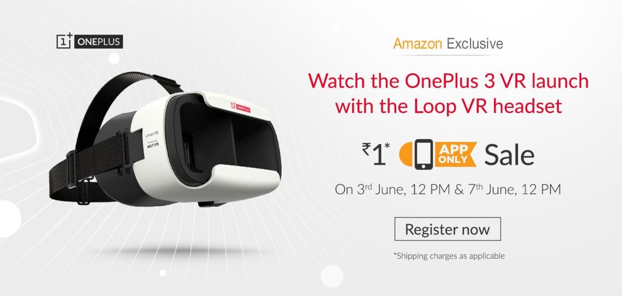 India Desire : Amazon OnePlus loop VR Headset Rs 1 Sale Offer : Register Now For One Plus Loop VR At Re 1 Only Flash Sale Live @ 12PM